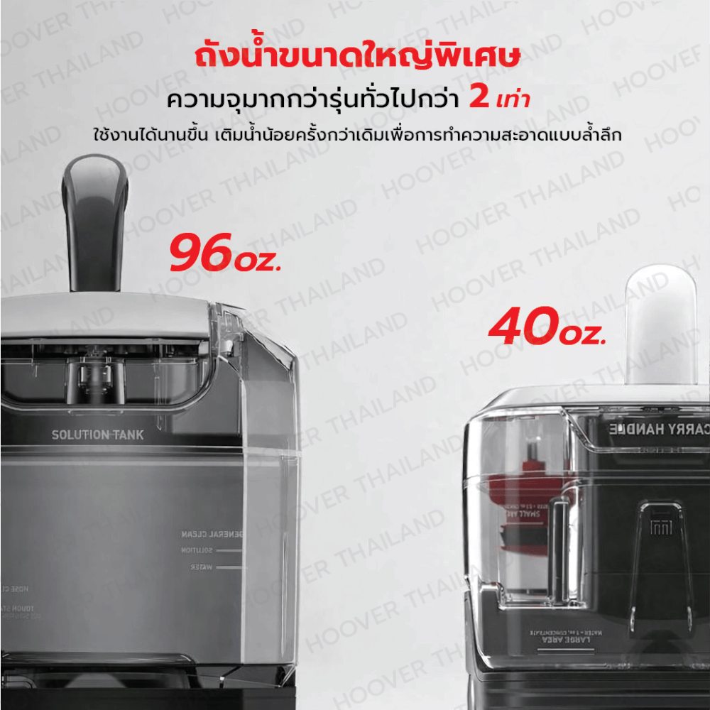เครื่องขจัดคราบอเนกประสงค์ HOOVER SPOT CLEANER รุ่น CLEANSLATE XL (ทำความสะอาดพรมเบาะ) สีดำ/แดง_8